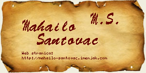 Mahailo Santovac vizit kartica